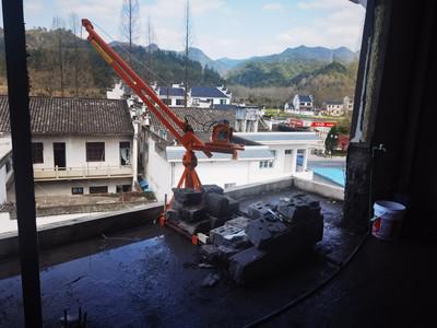建筑提升小吊机使用石砖压配重稳定性如何